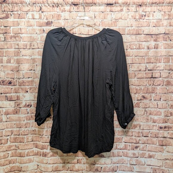 Adrienne Vittadini 100% Rayon V-Neck Blouse 3/4 Sleeve Size 1X - Picture 7 of 10